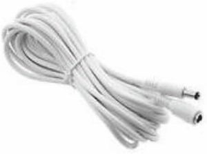 ADC-VPE-9FT-W 9' DC Video Camera Power Extension Cord, Male Connector, White