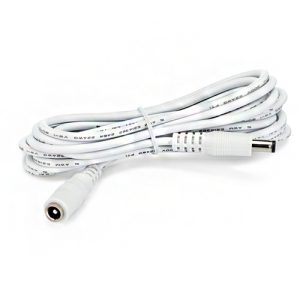 ADC-VPE-9FT-W 9' DC Video Camera Power Extension Cord, Male Connector, White